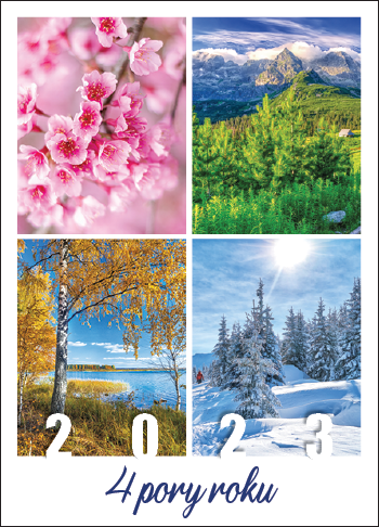 Kalendarz wieloplanszowy cztery pory roku 